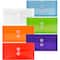 JAM Paper 5.25" x 10" Mixed Plastic Button String Booklet Envelopes, 12ct.